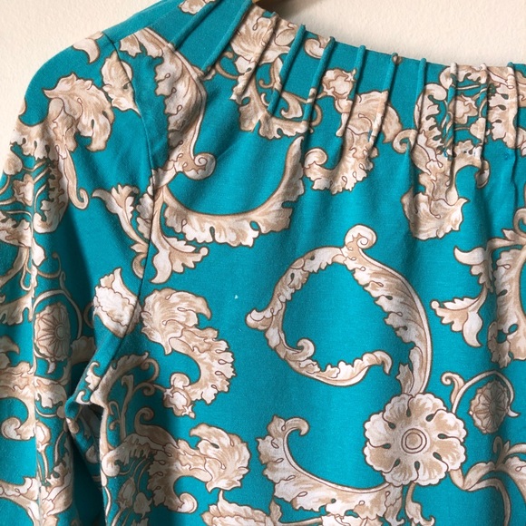 Talbots pleated scoop-neck 3/4 sleeve top - MP - Picture 8 of 14